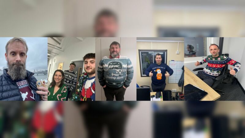 Image for the Tweet beginning: Celebrating Christmas Jumper Day 2024